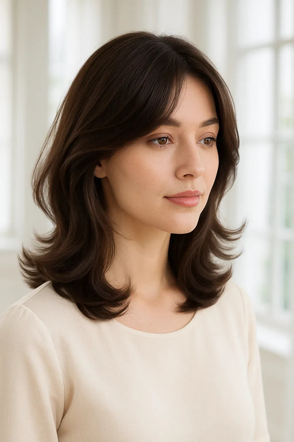 Medium Length Medium Length 1 Butterfly Haircut