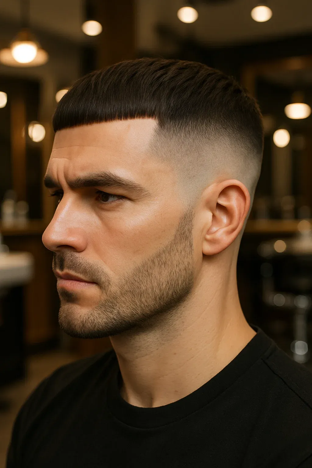 Skin Fade Caesar Cut