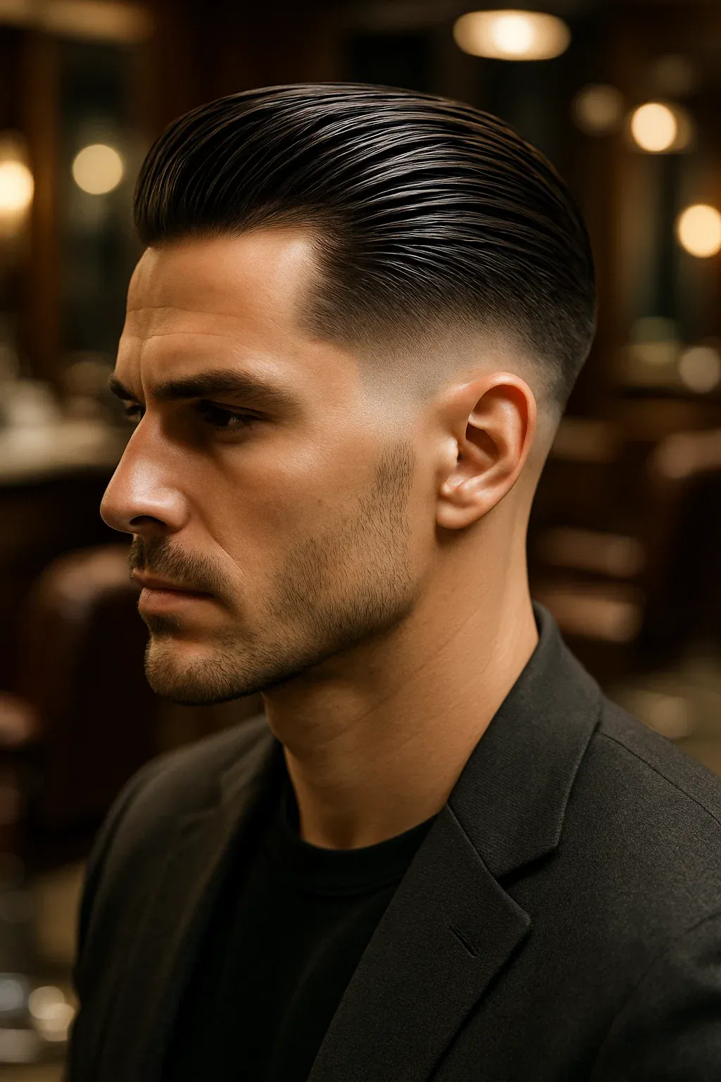 Skin Fade Slick Back