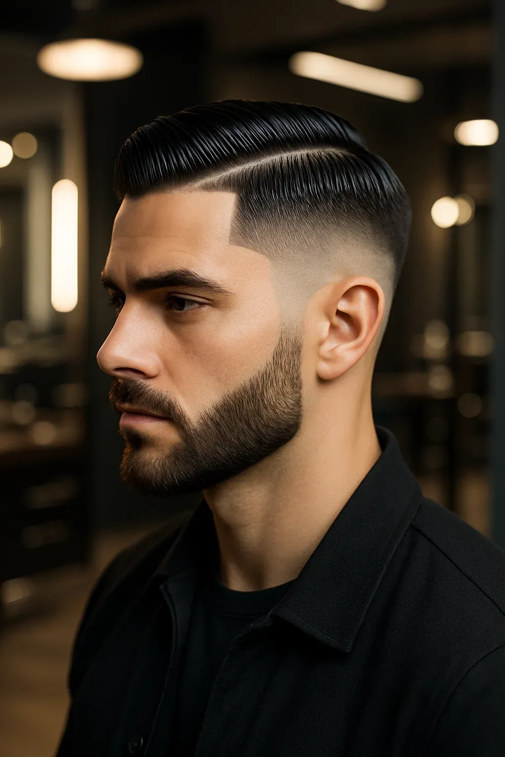 Skin Fade with Hard Part