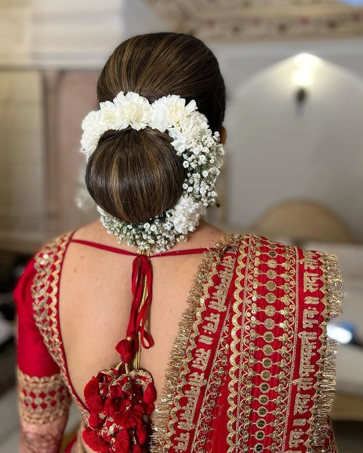 gajra hairstyle for long hair